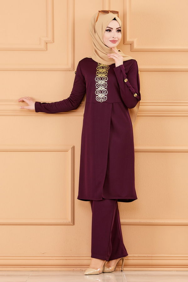 TUNIK PANTOLON Mürdüm - 3643 MÜRDÜM
