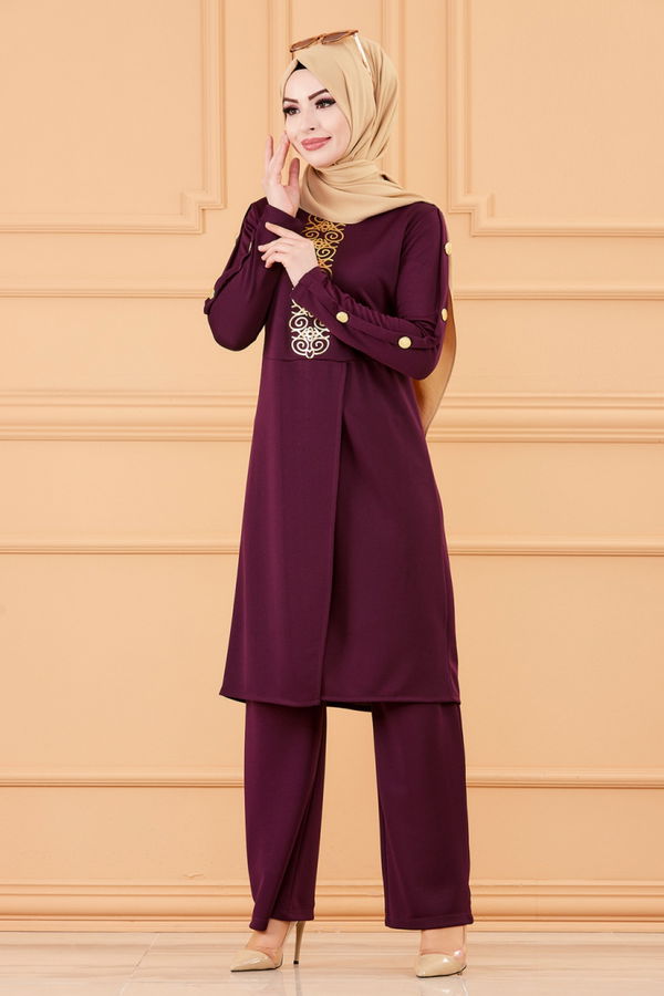 TUNIK PANTOLON Mürdüm - 3643 MÜRDÜM