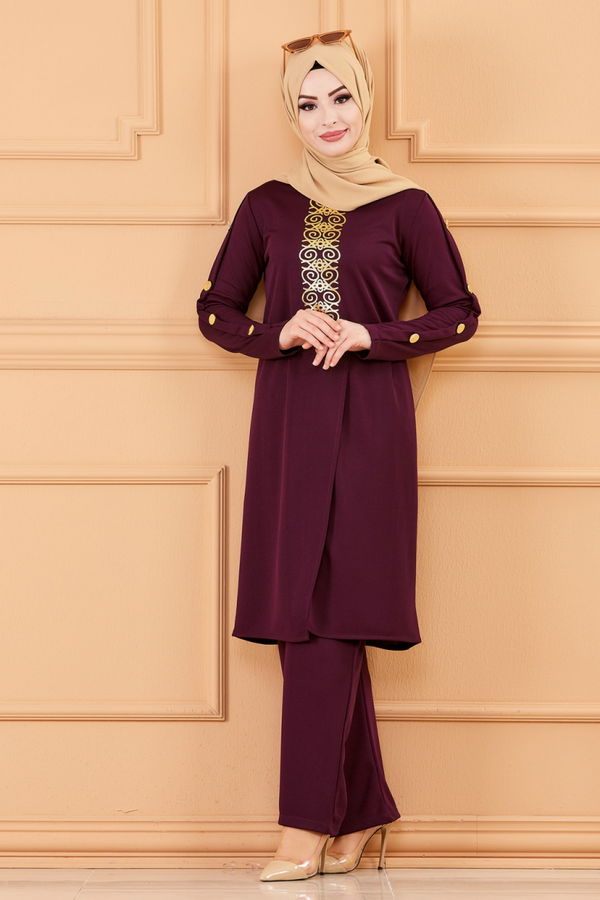 TUNIK PANTOLON Mürdüm - 3643 MÜRDÜM