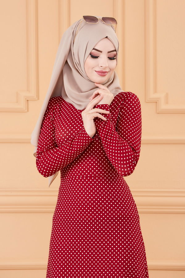 ELBISE Bordo - 8804