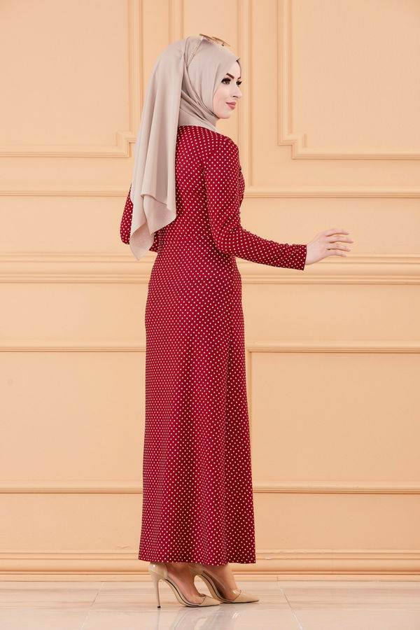 ELBISE Bordo - 8804