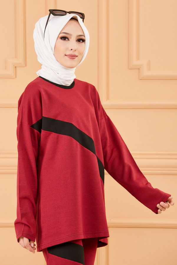TUNIK PANTOLON Bordo - 8777