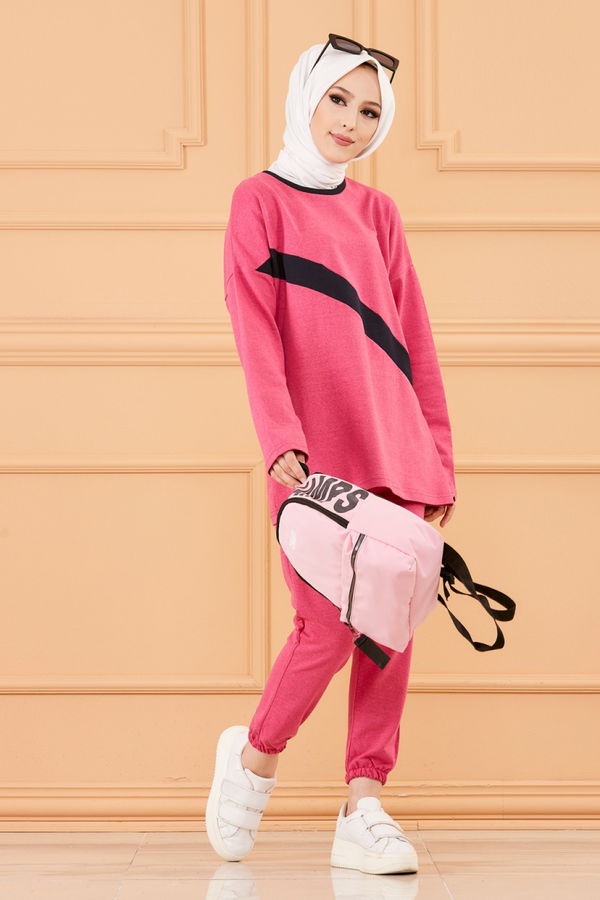 TUNIK PANTOLON Fuşya - 8777