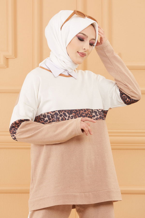 TUNIK PANTOLON Bej - 8828 BEJ