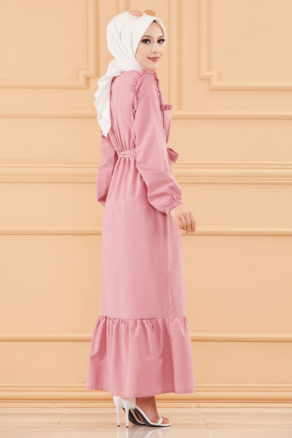 NAKISLI ELBISE Pembe - 3674