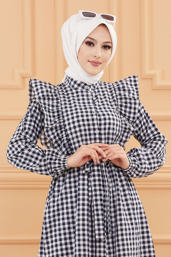 EKOSELI ELBISE Lacivert - 3718 LACİVERT