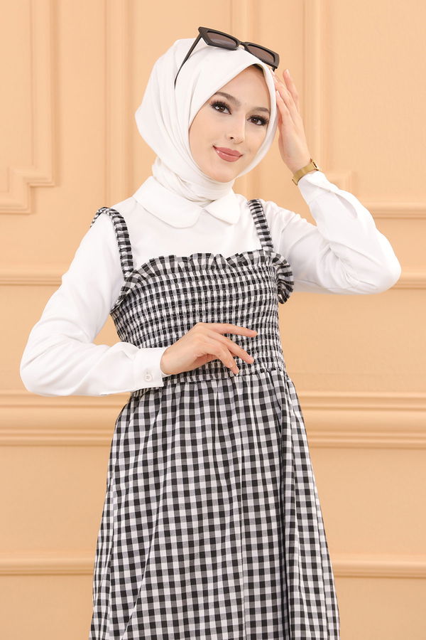ASKILI ELBISE Siyah - 3727