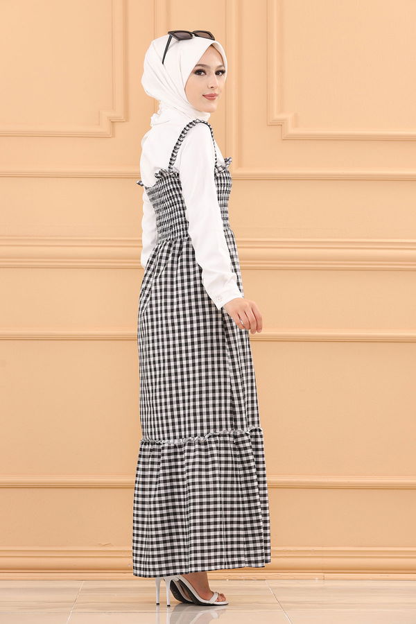ASKILI ELBISE Siyah - 3727