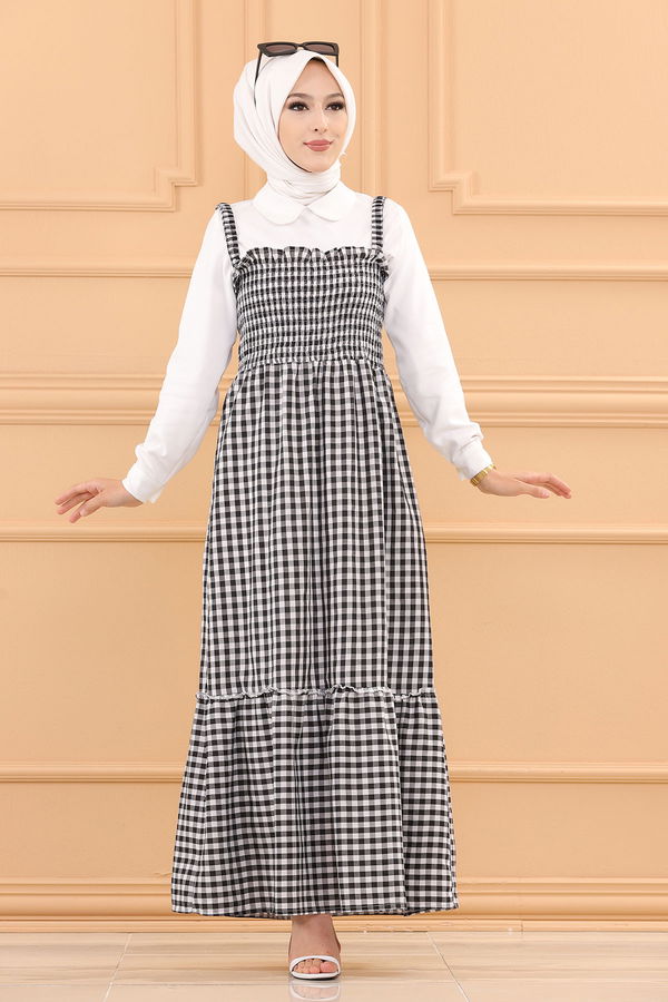 ASKILI ELBISE Siyah - 3727