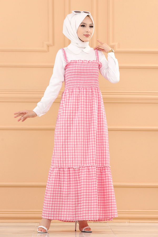 ASKILI ELBISE Pembe - 3727 PEMBE