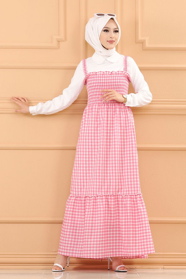 ASKILI ELBISE Pembe - 3727 PEMBE