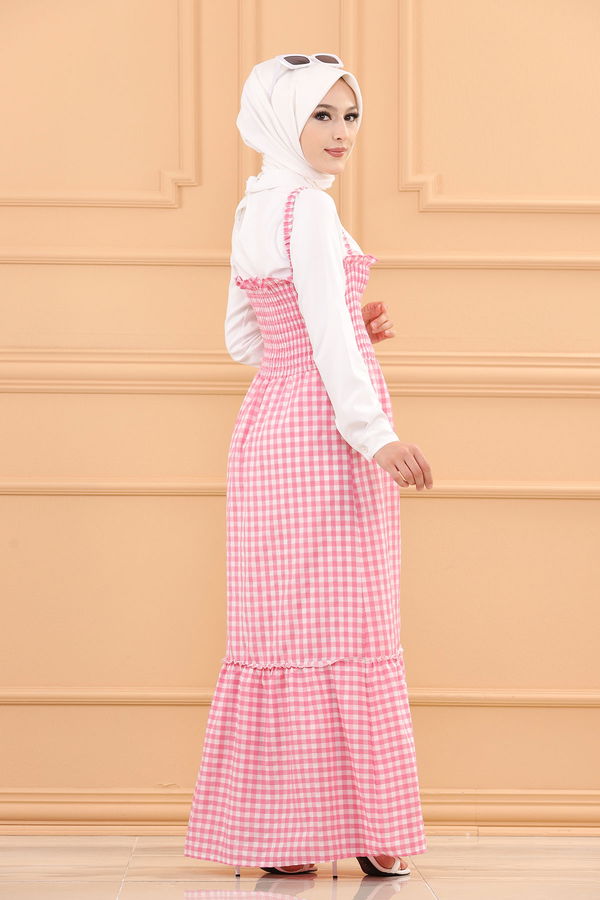 ASKILI ELBISE Pembe - 3727 PEMBE