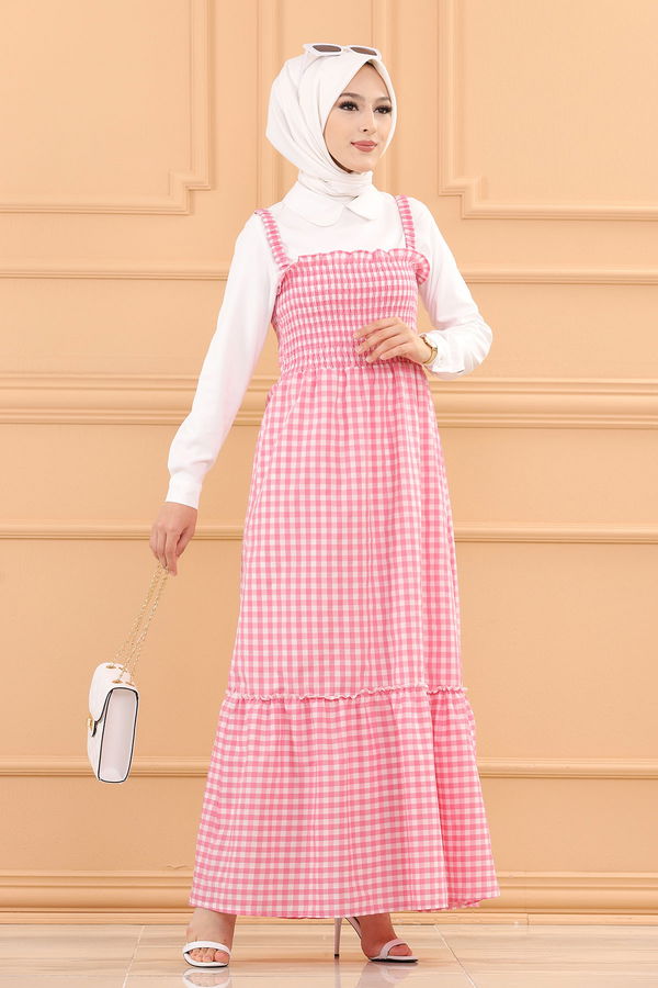 ASKILI ELBISE Pembe - 3727 PEMBE