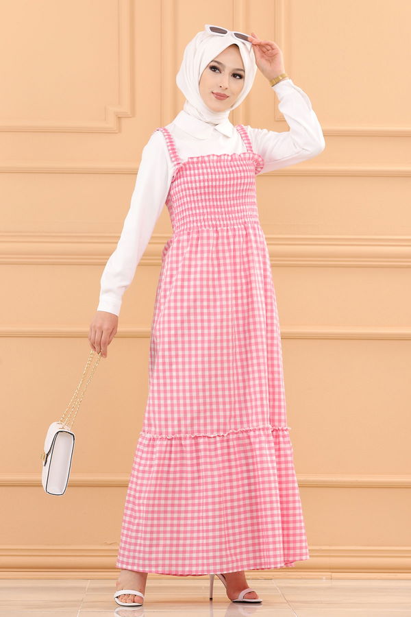 ASKILI ELBISE Pembe - 3727 PEMBE