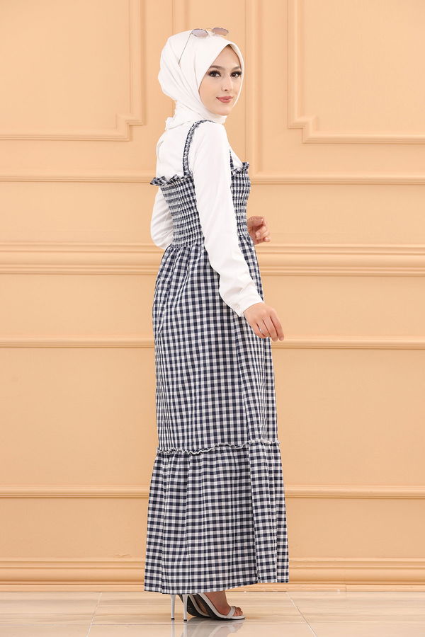 ASKILI ELBISE Lacivert - 3727 LACİVERT
