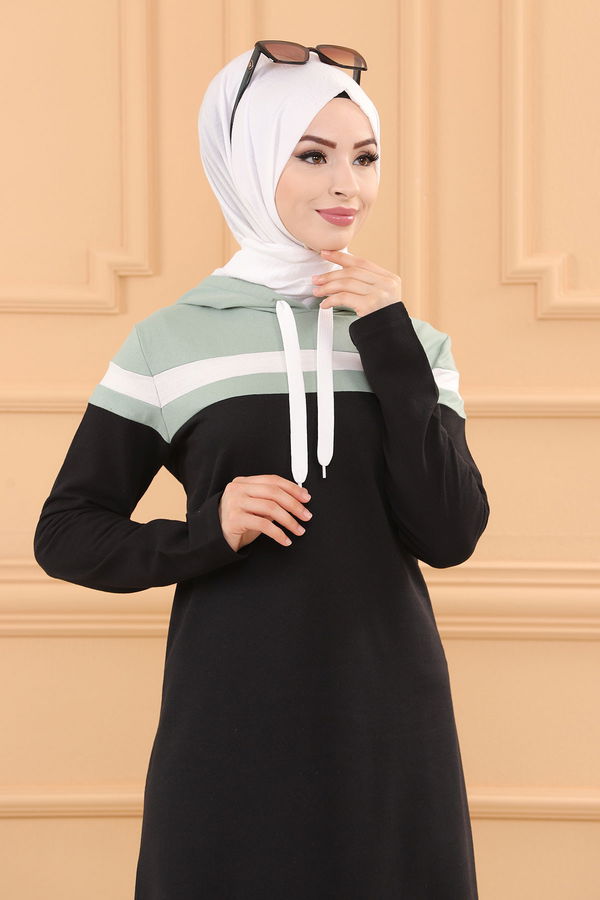 GARNILI ELBISE Yeşil - 3090 YEŞİL