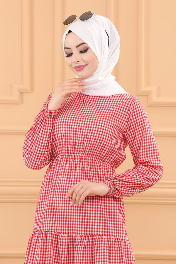 EKOSELI ELBISE Kırmızı - 3731 Kırmızı