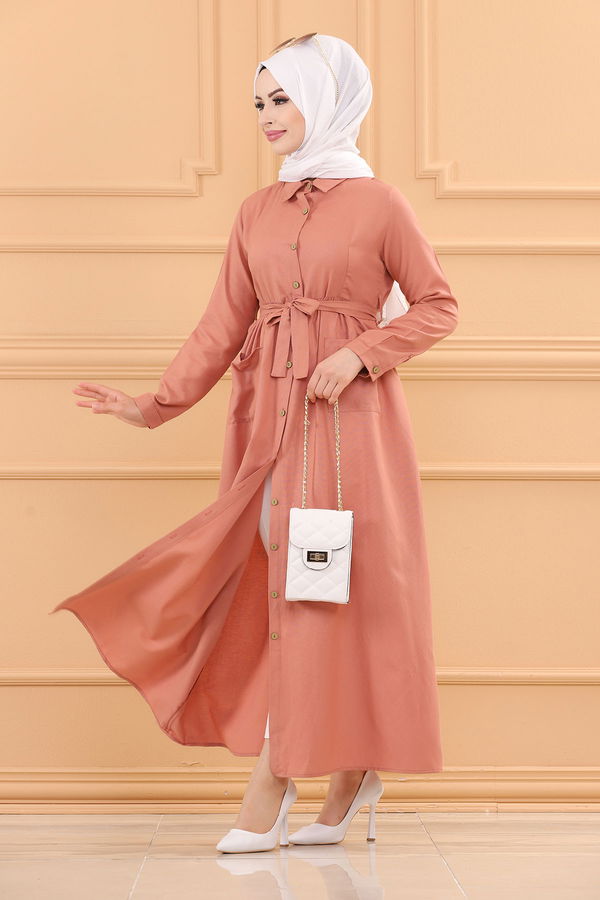 CEPLI ELBISE Pembe - 2696 PEMBE