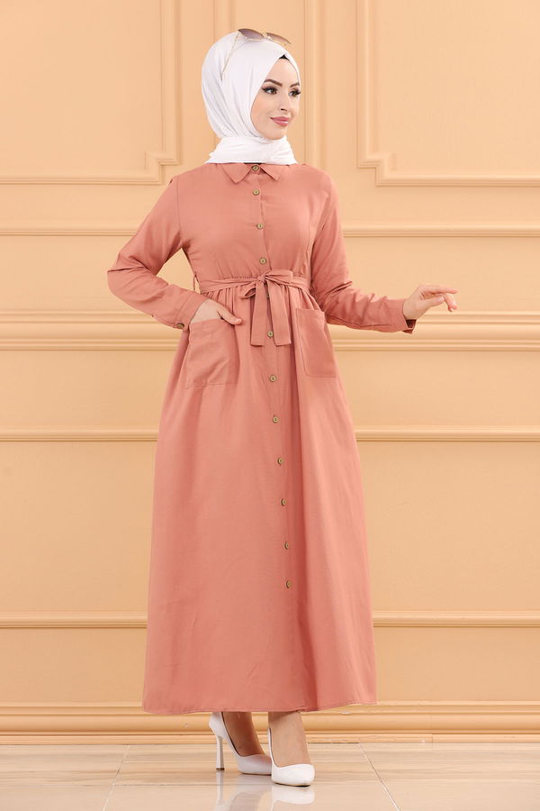 CEPLI ELBISE Pembe - 2696 PEMBE