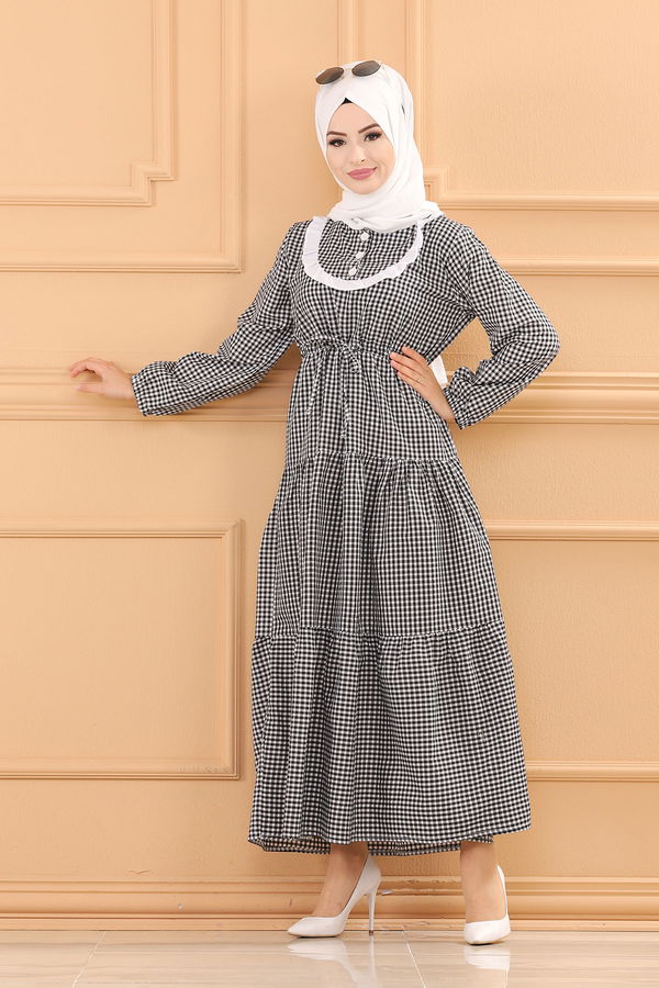 EKOSE ELBISE Siyah - 3745 SİYAH