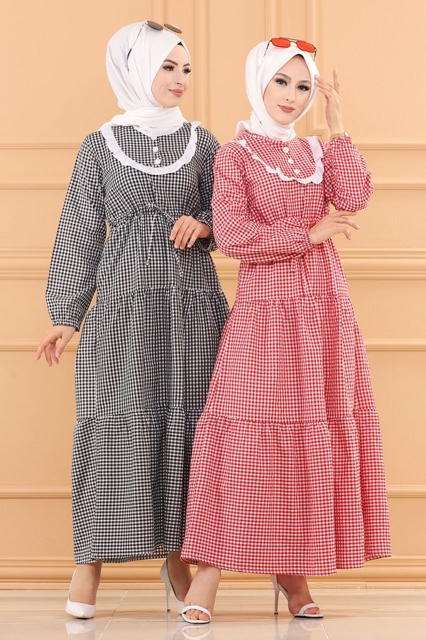 EKOSE ELBISE Siyah - 3745 SİYAH
