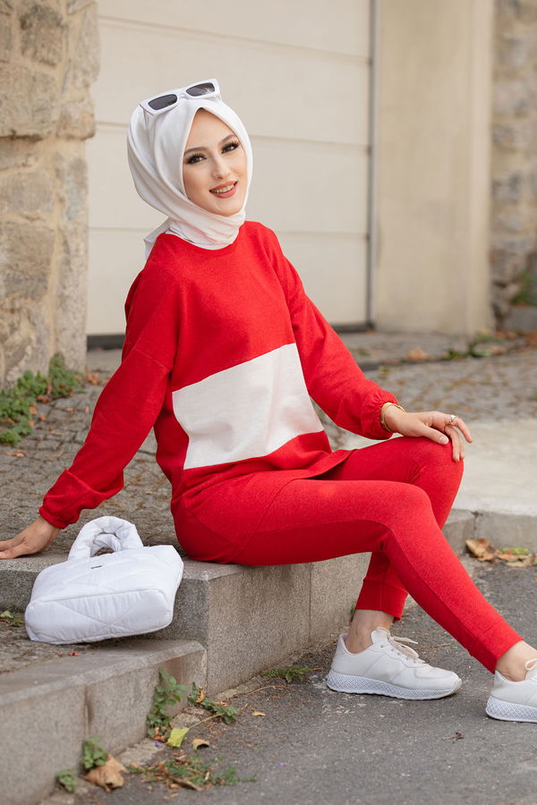 TUNIK PANTOLON Kırmızı - 8723