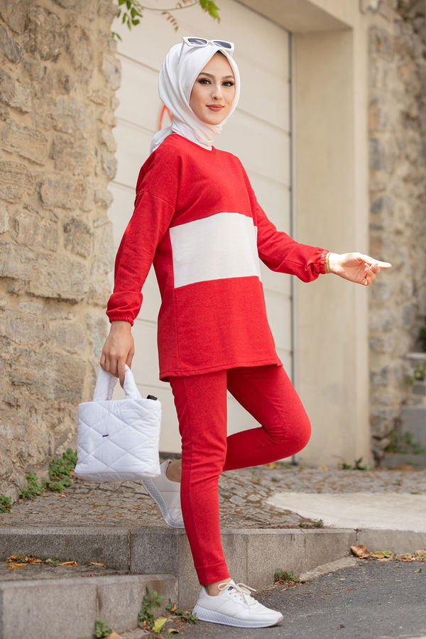 TUNIK PANTOLON Kırmızı - 8723