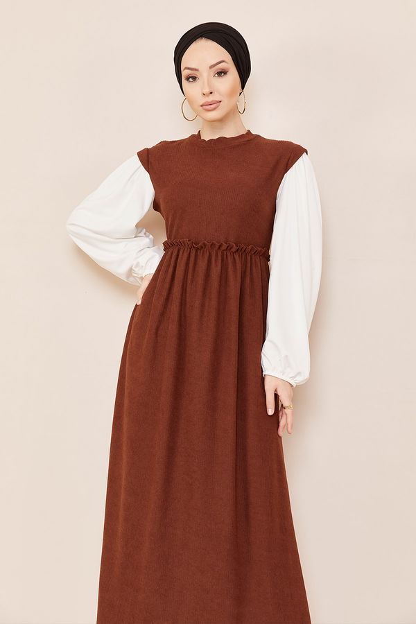 Elbıse KAHVE - 20711 Kahverengi - 20711 KAHVERENGİ
