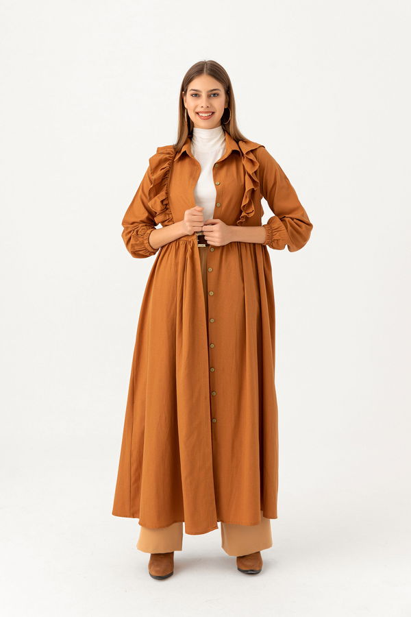 Fırfırlı Kap Taba - 3127 TABA