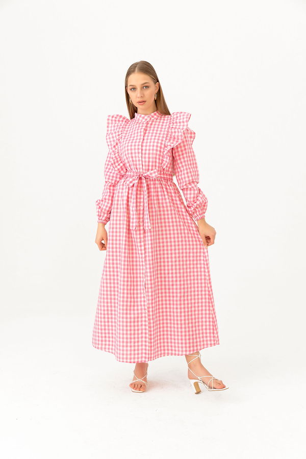EKOSELI ELBISE Pembe - 3718