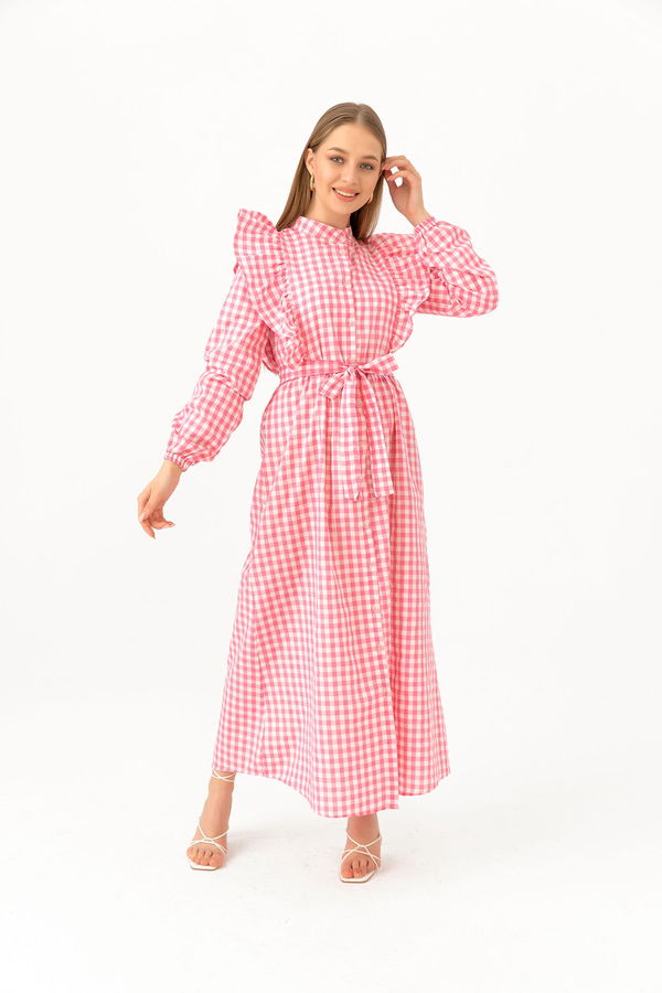 EKOSELI ELBISE Pembe - 3718