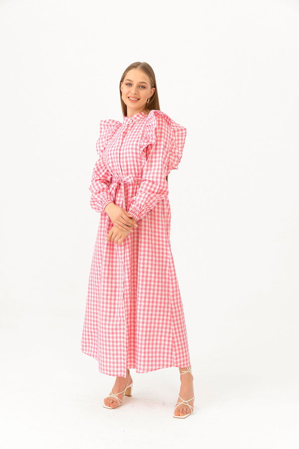 EKOSELI ELBISE Pembe - 3718