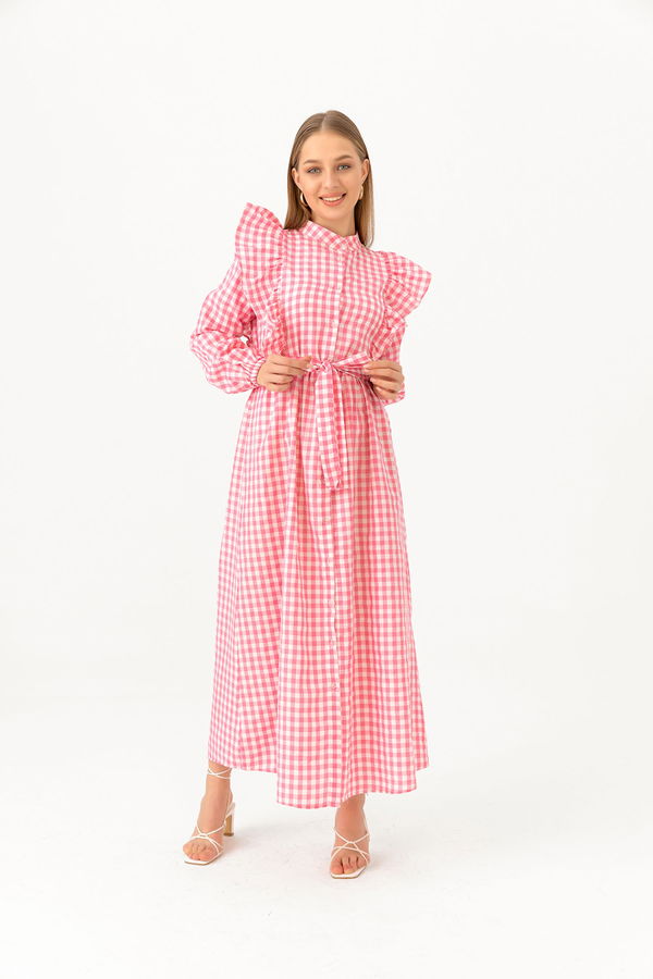 EKOSELI ELBISE Pembe - 3718