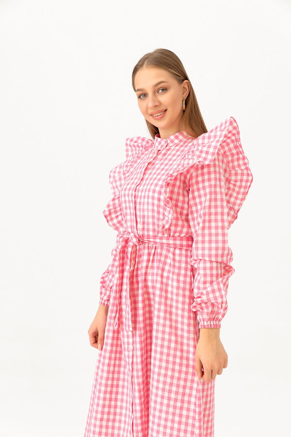 EKOSELI ELBISE Pembe - 3718