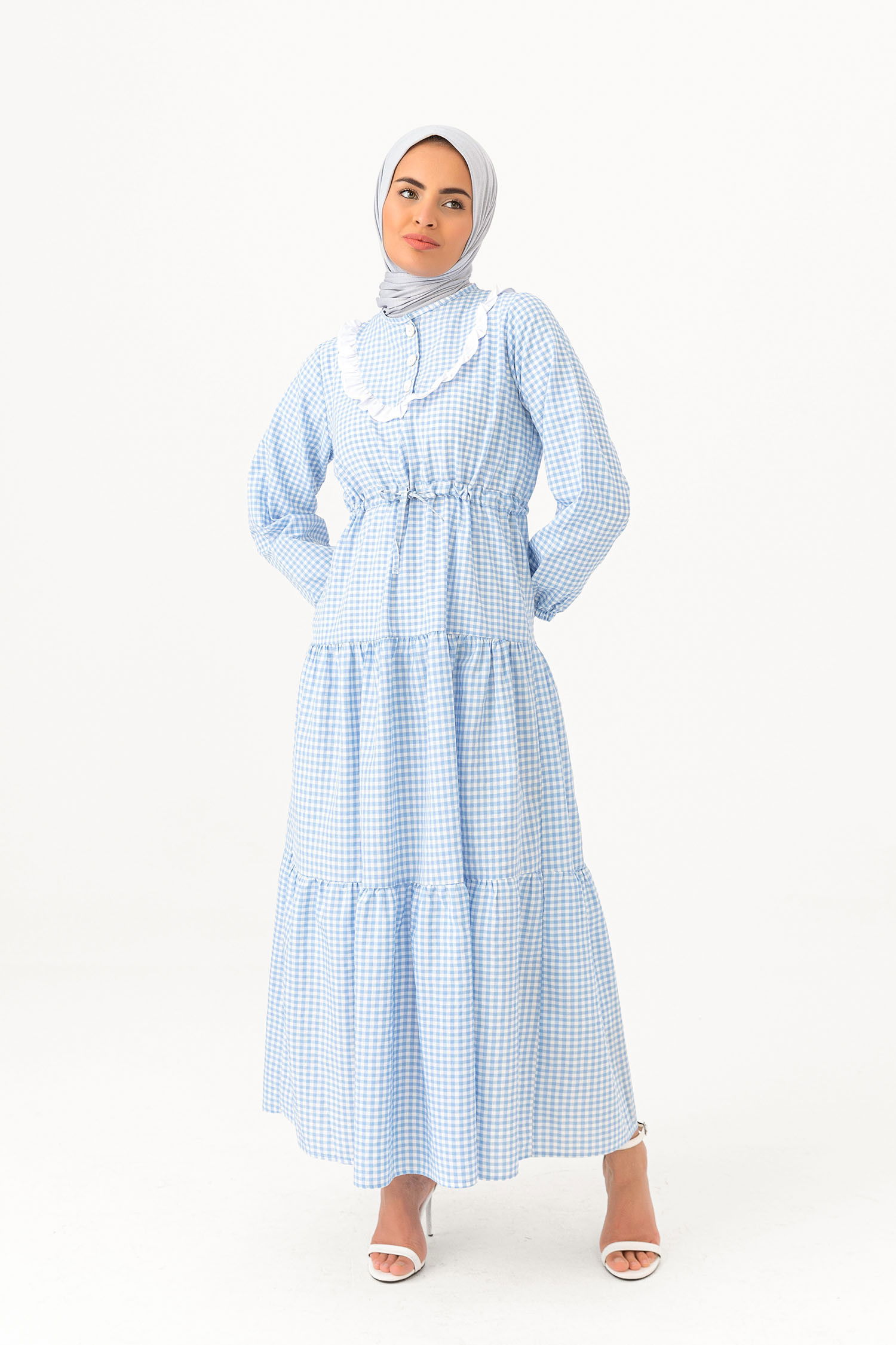 EKOSE ELBISE Mavi - 3745 MAVİ