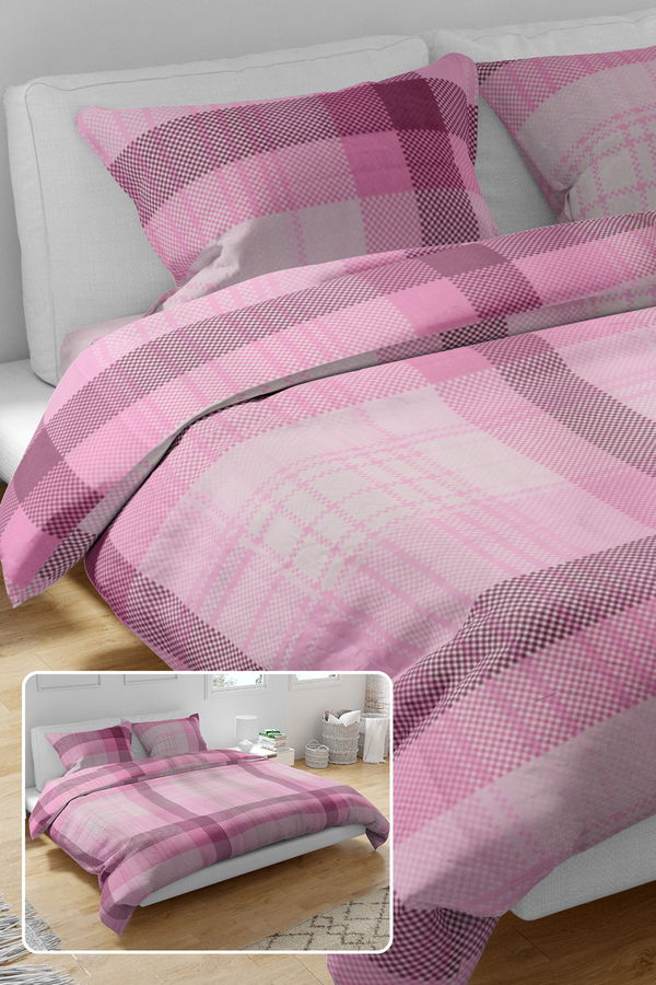 Pembe Cıft Nevresim Seti  - 20919 PEMBE