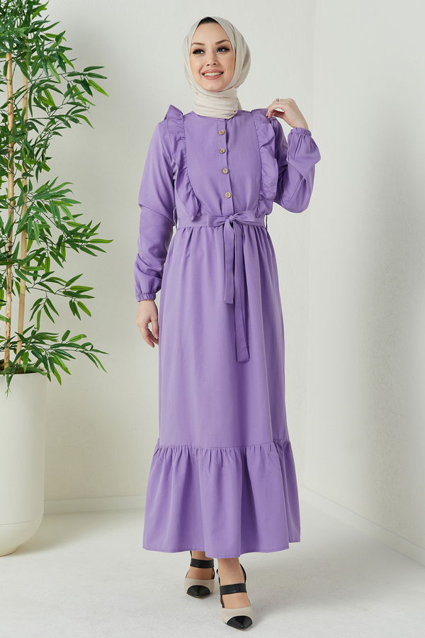 Elbise Lila - 3598 LİLA