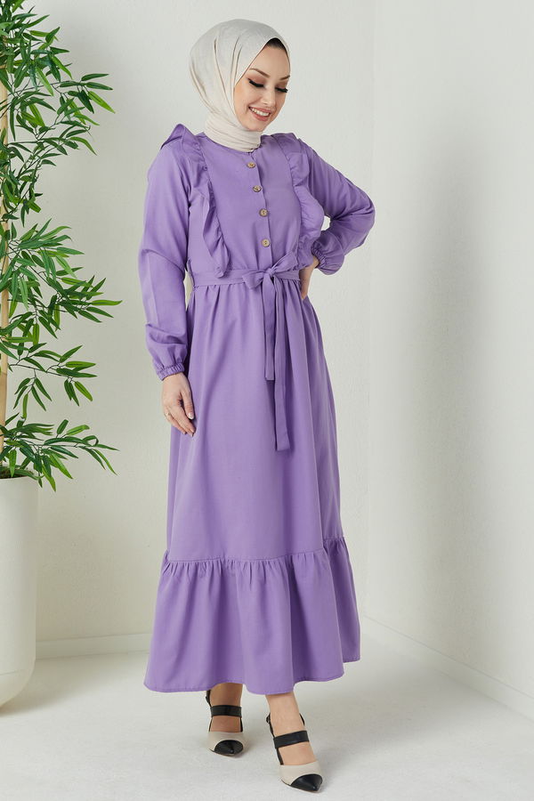 Elbise Lila - 3598 LİLA