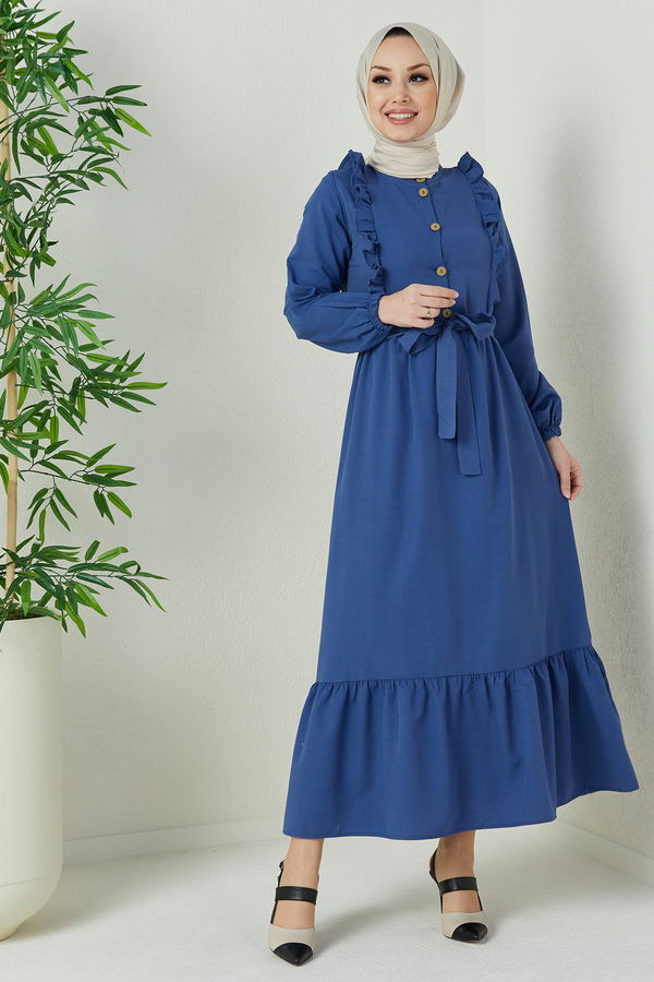 Elbise Petrol - 3598