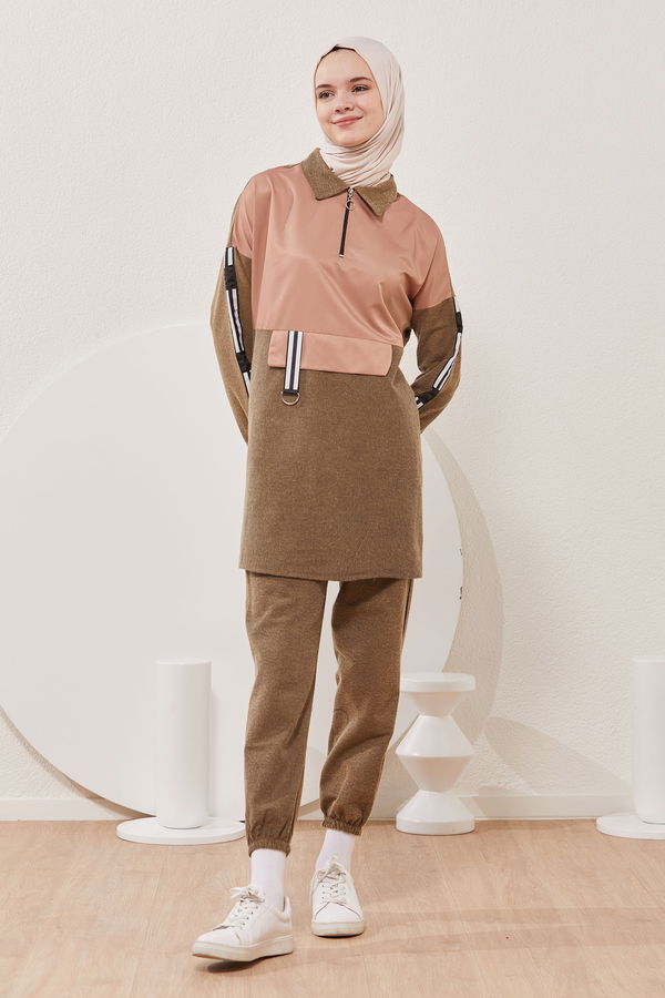 Tunık Pantolon Vizon - 3915 VİZON