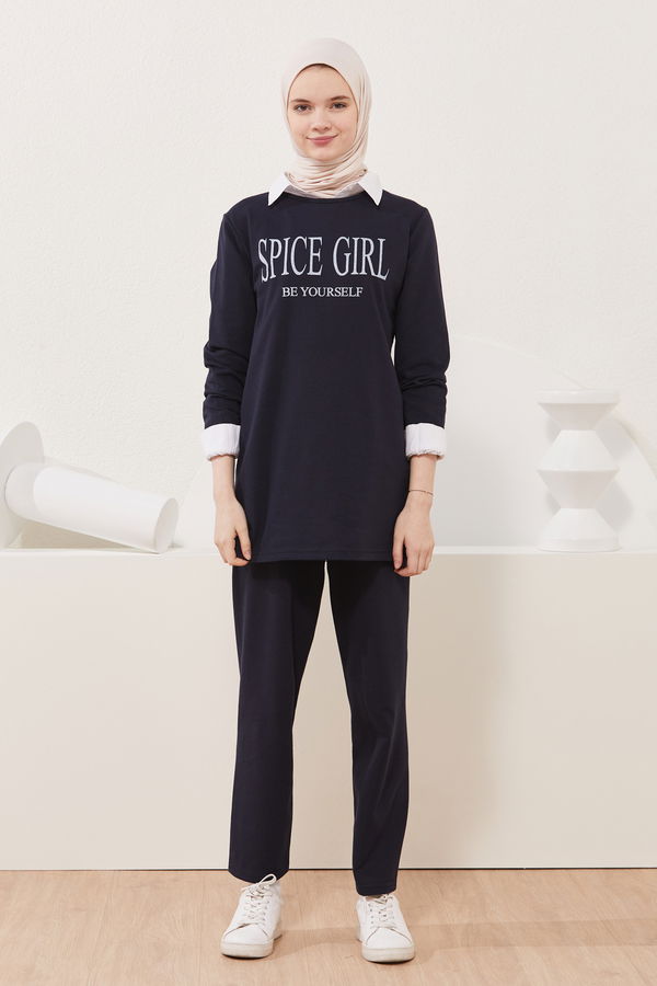 Tunik Pantolon Lacivert - 3941