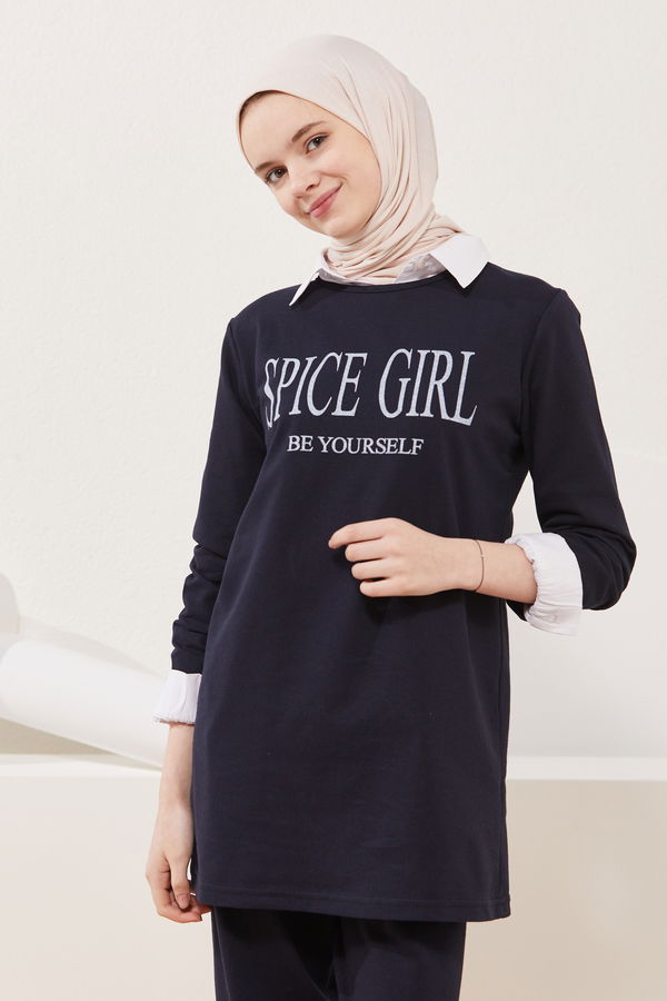 Tunik Pantolon Lacivert - 3941