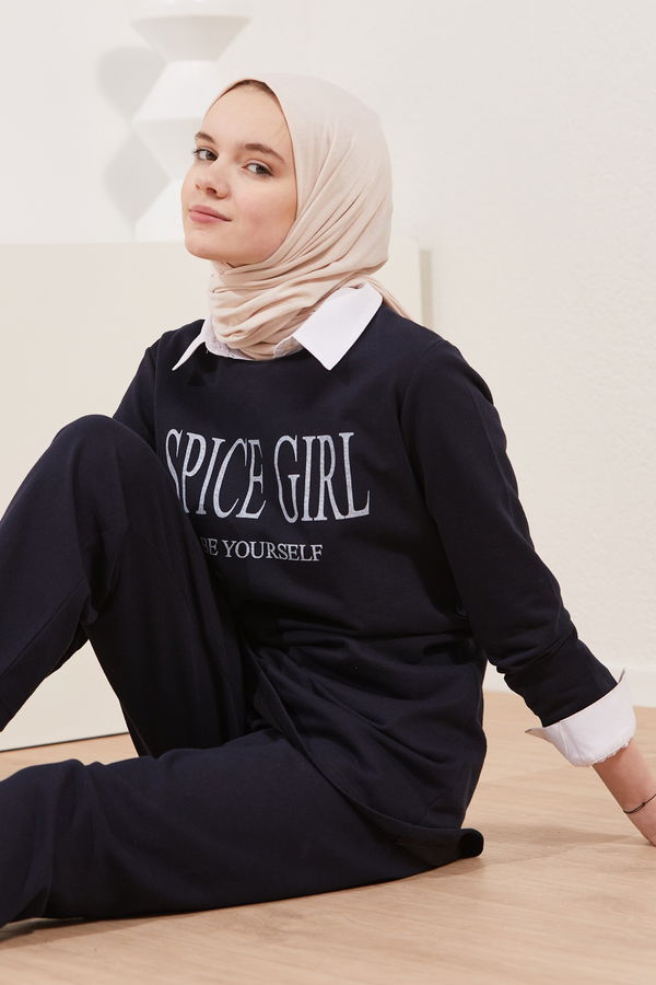 Tunik Pantolon Lacivert - 3941