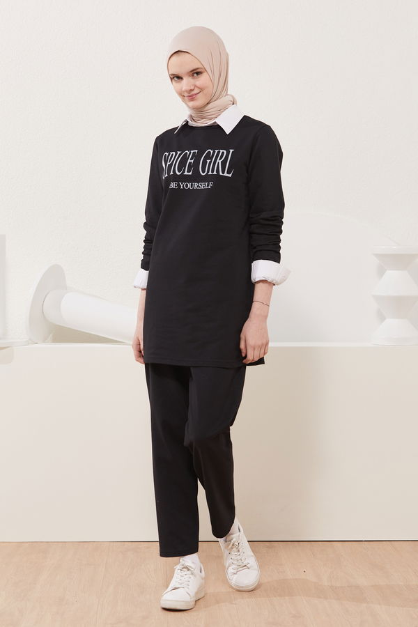 Tunik Pantolon Siyah - 3941