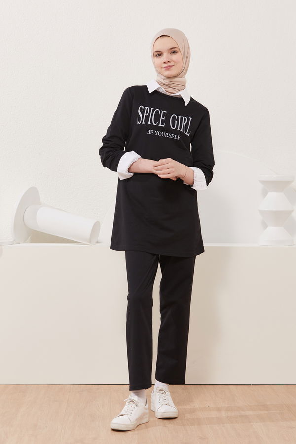Tunik Pantolon Siyah - 3941