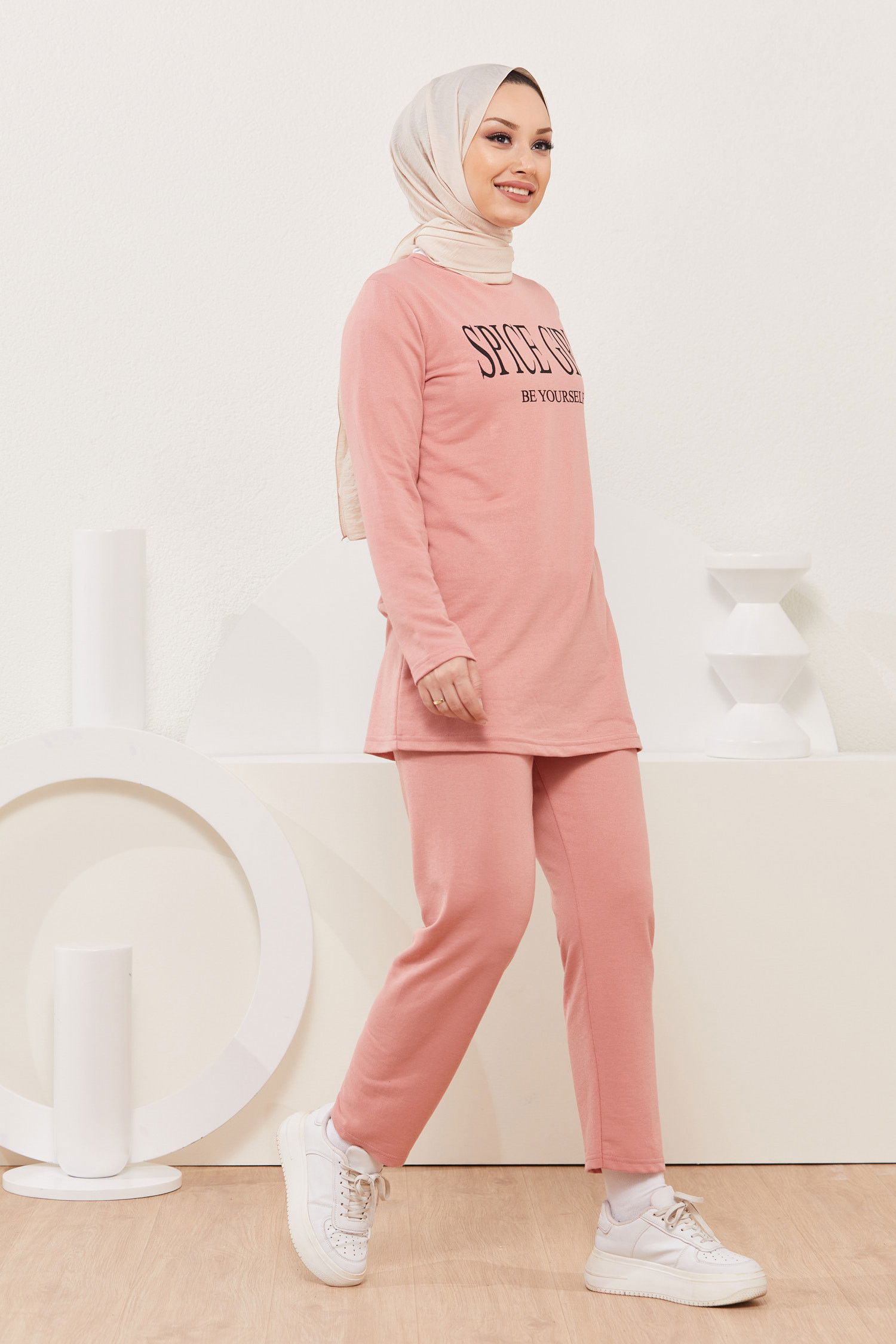 Tunik Pantolon Pembe - 3941