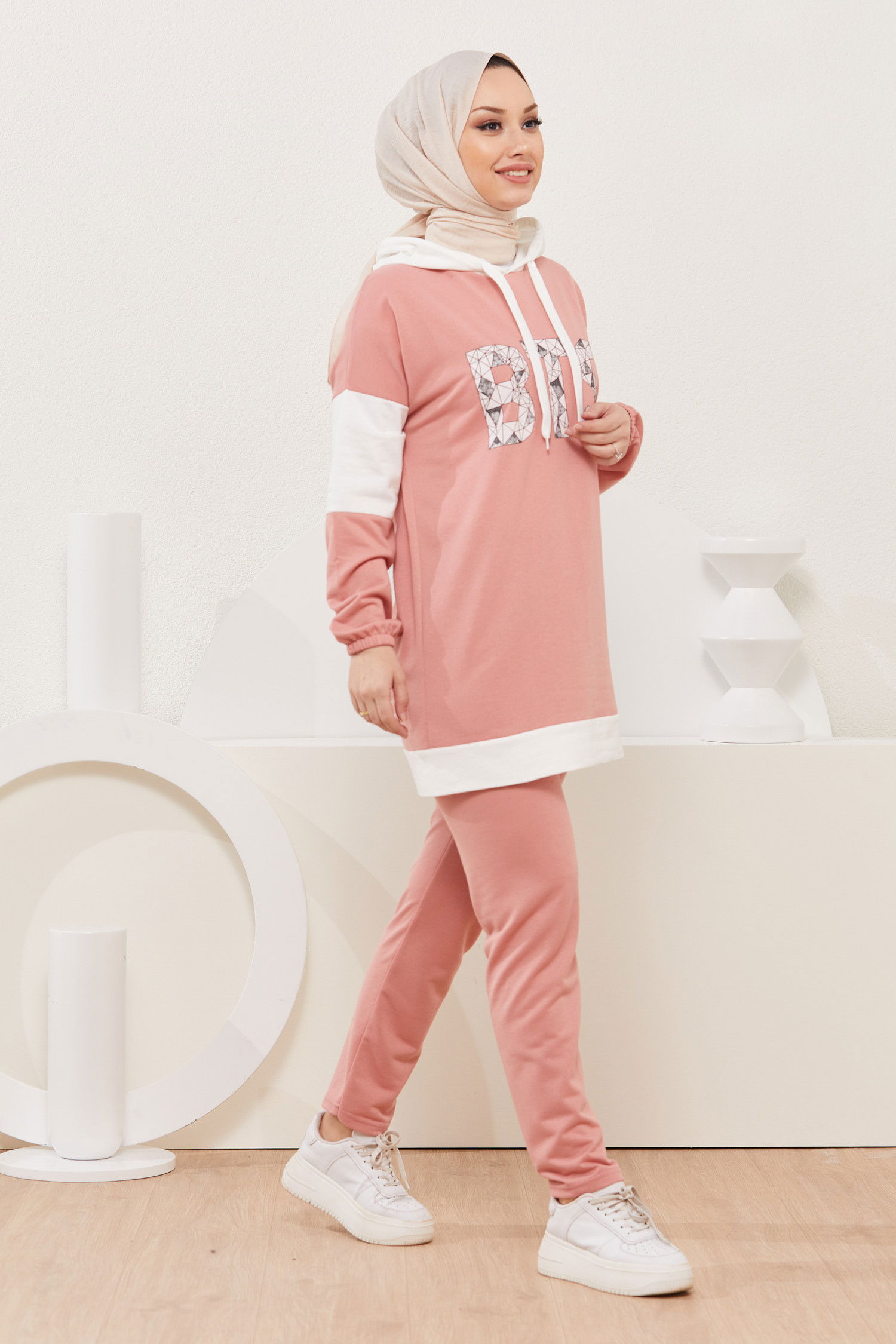 Tunik Pantolon Pembe - 3928 PEMBE