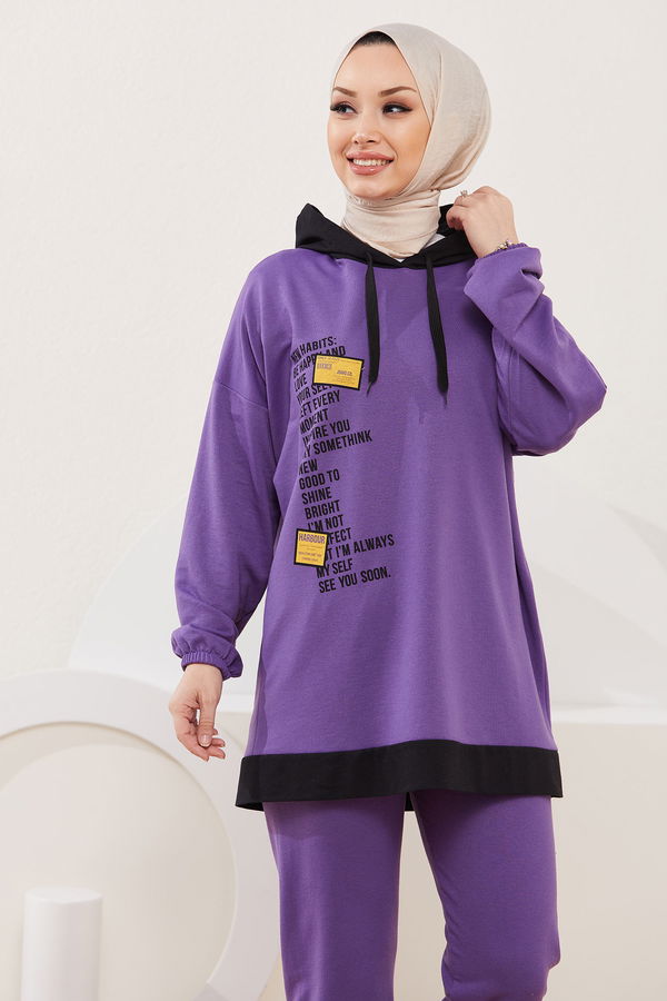 Tunik Pantolon Mor - 3927