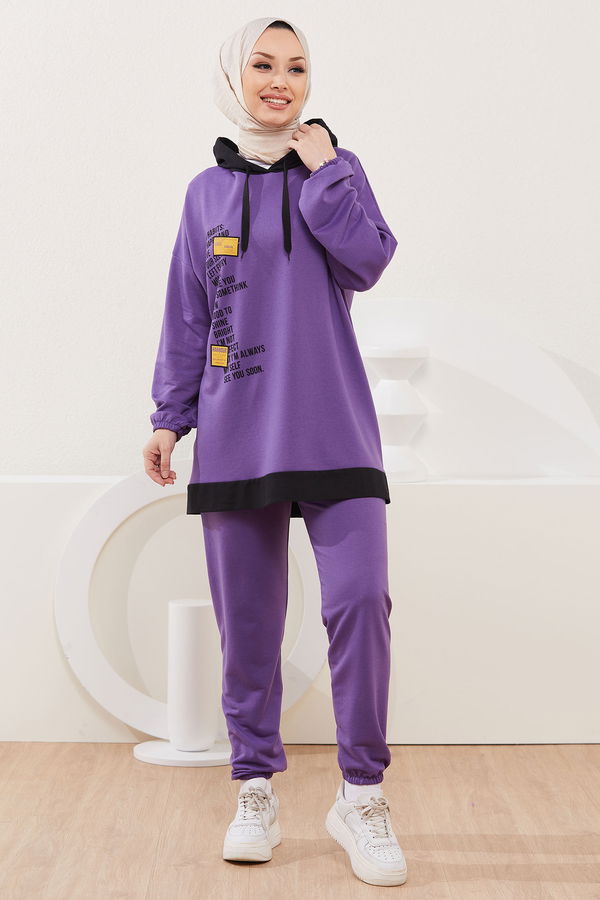 Tunik Pantolon Mor - 3927