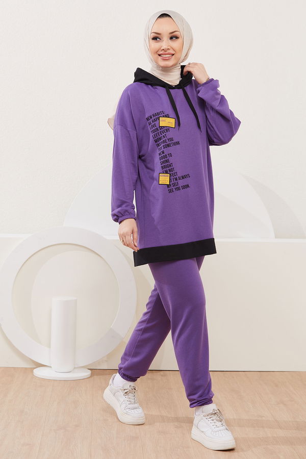 Tunik Pantolon Mor - 3927